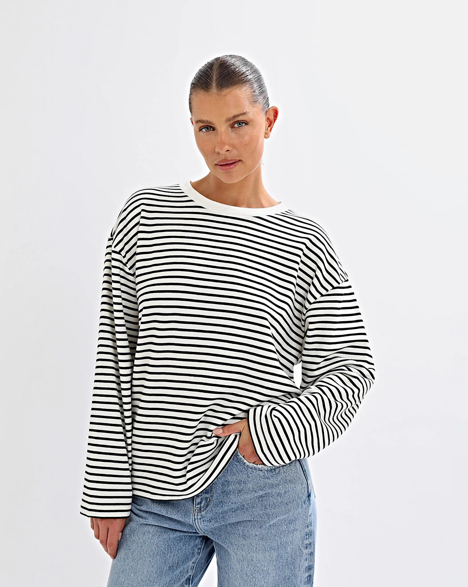 Paris Long Sleeve Top Stripe | One Mile