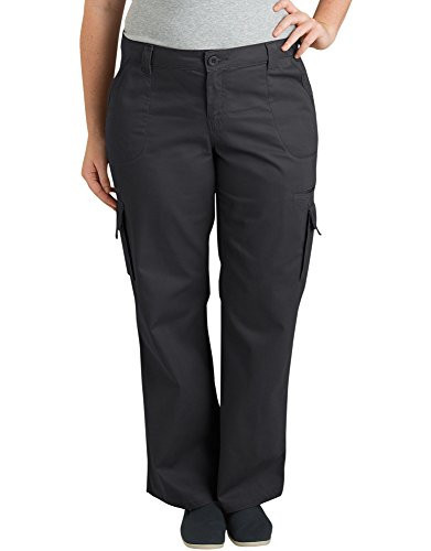 Dickies Womens Plus Size Relaxed Cargo Pants, Rinsed Black, 18 US | Amazon (US)