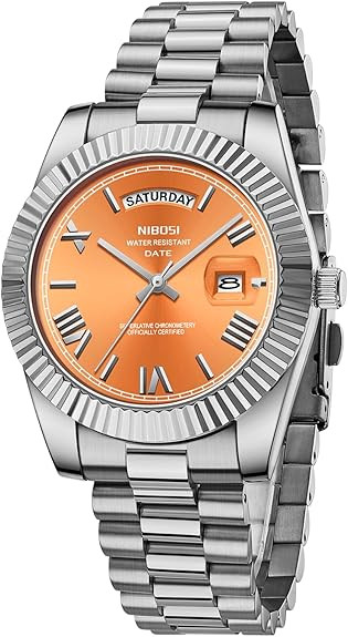 NIBOSI Men Watches Analog Quartz Stainless Steel Rose Gold Silver Watches for Men Waterproof Busi... | Amazon (US)