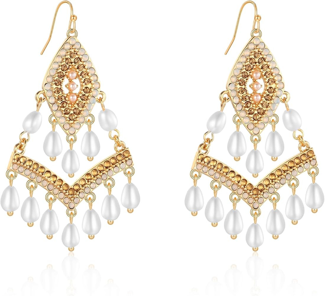 Boho Drop Earrings Seed Bead Dangle Earrings Vacation Earrings Colorful Statement Earrings Jewelr... | Amazon (US)