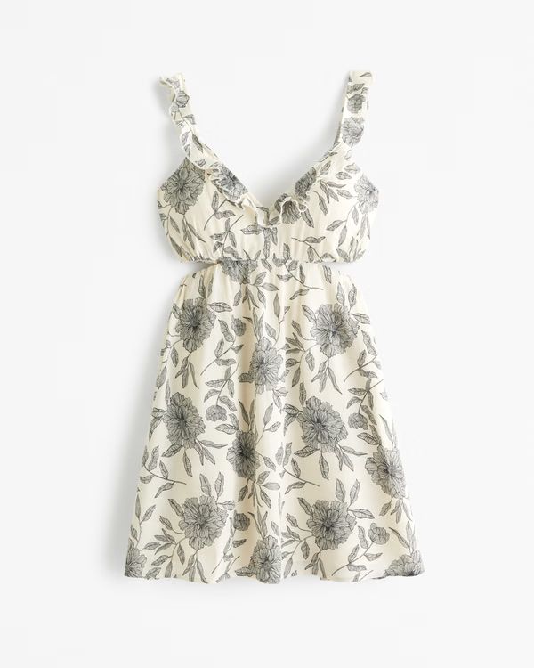 Ruffle Cutout Mini Dress | Abercrombie & Fitch (US)