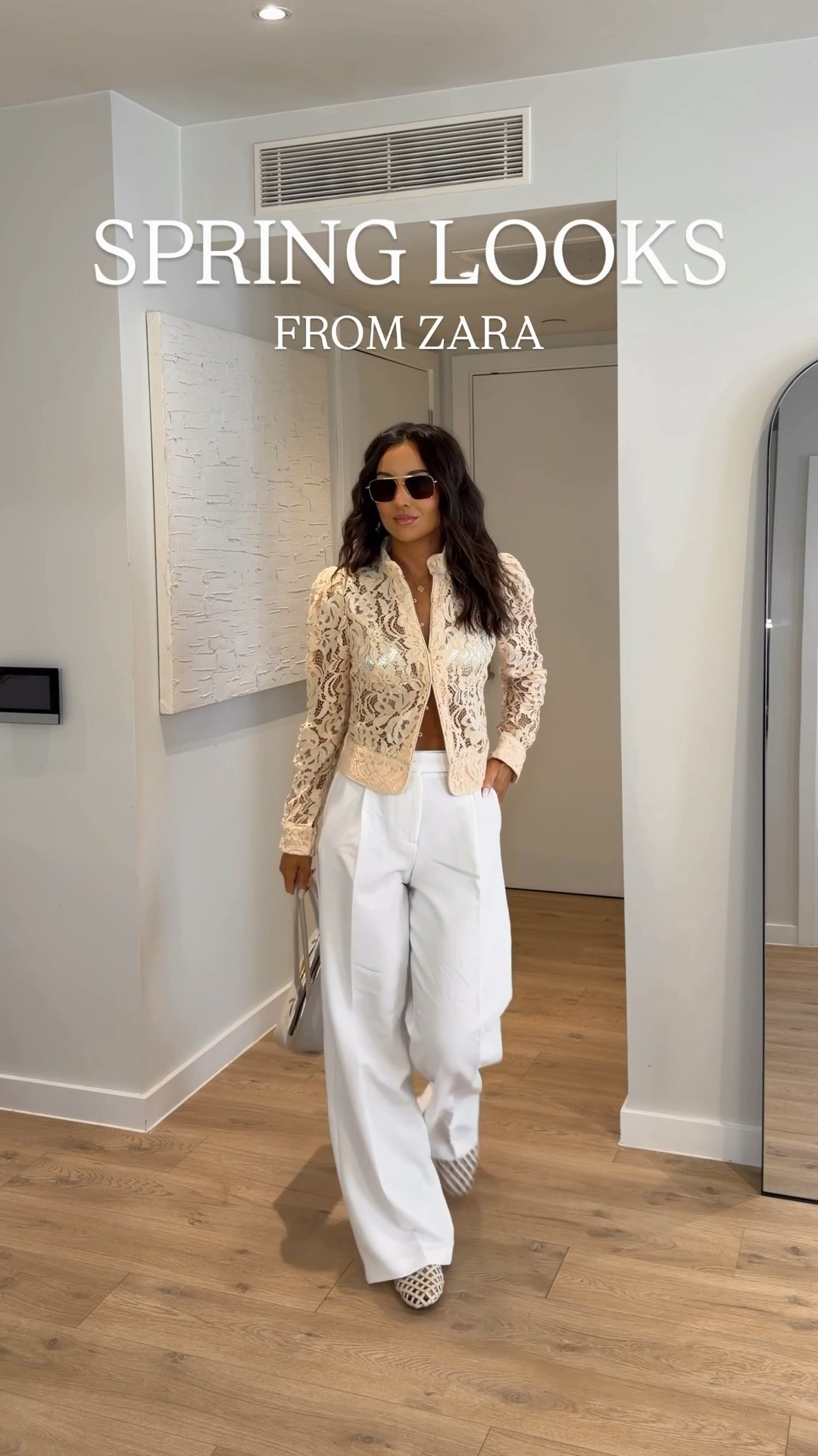 ZARA SPRING LOOKS (Part 1) 
Lace jacket is more of a salmon pink! 
SIZING 👇🏼 I’m 5’6” & wear:
• XS trousers 
• S lace jacket 
• XS denim jacket (quite tight though)
• S halter top

#LTKsummer #LTKstyletip #LTKspring