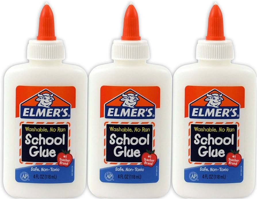 Washable Liquid School Glue [Set of 3] Size: 1.25" H x 2.5" W x 5.75" D | Amazon (US)