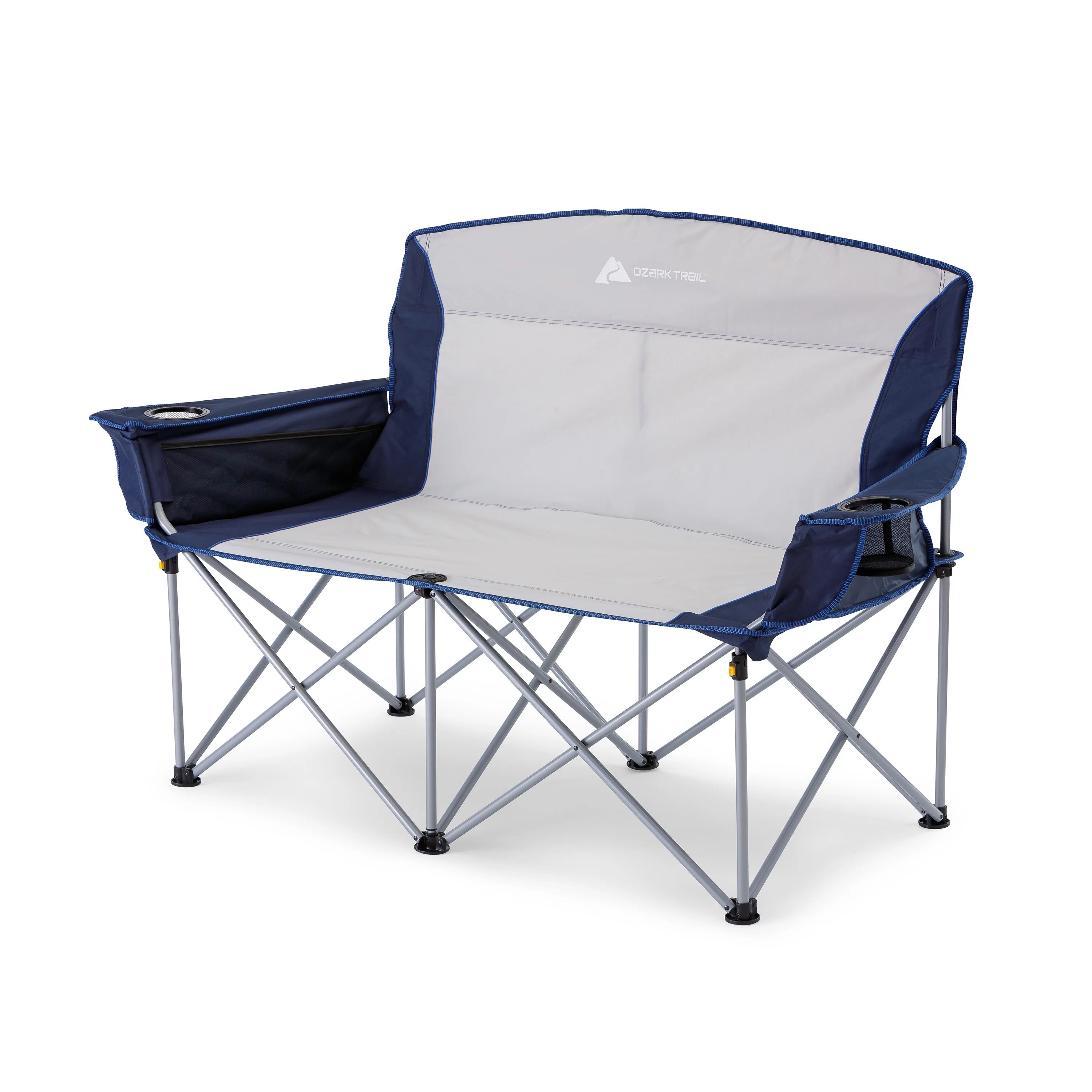 Ozark Trail 2 Person Loveseat Camping Chair, Blue and Gray, Adult | Walmart (US)