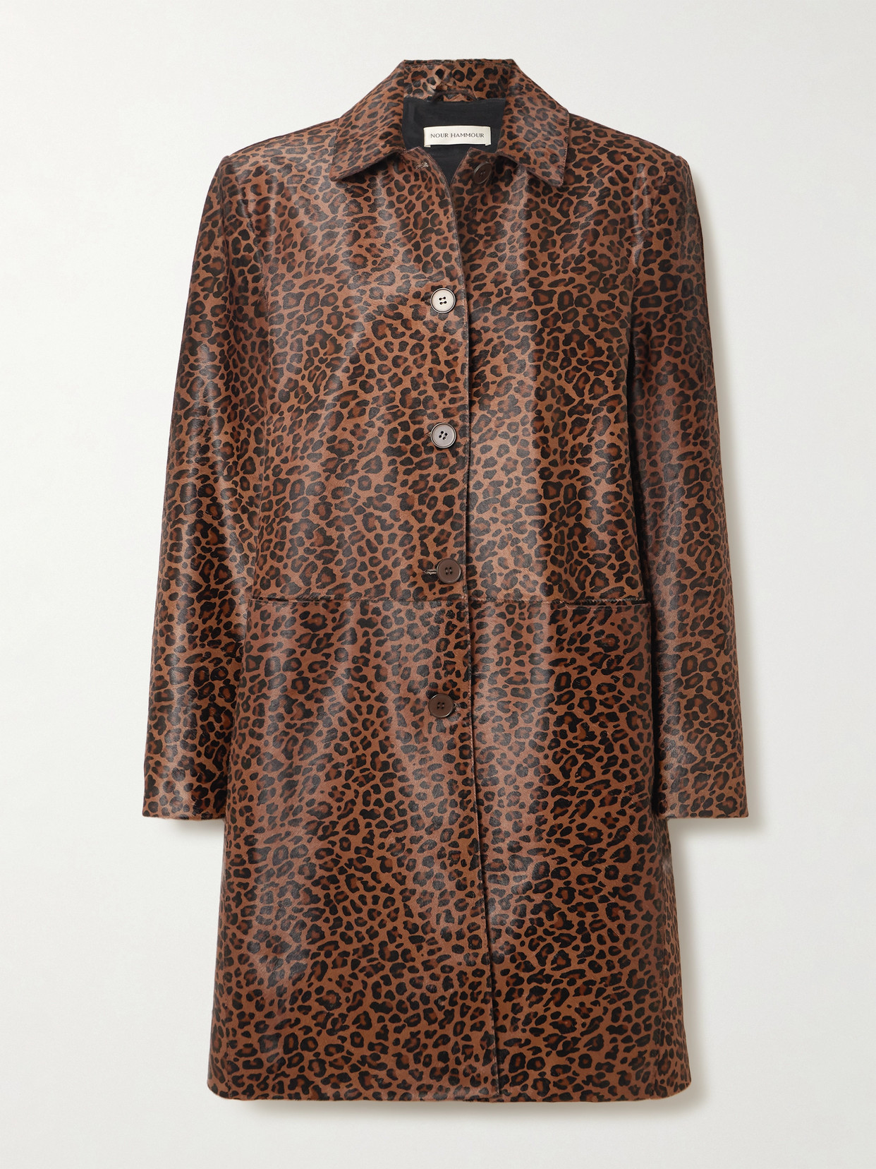 Nour Hammour - Leopard-print Calf Hair Coat - Animal Print | NET-A-PORTER (US)