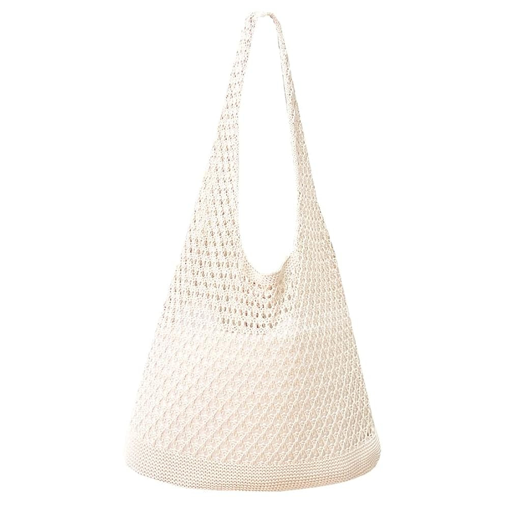 Crochet Bags for Women - Summer Beach Tote, Aesthetic Hippie Knit Bag | Amazon (US)