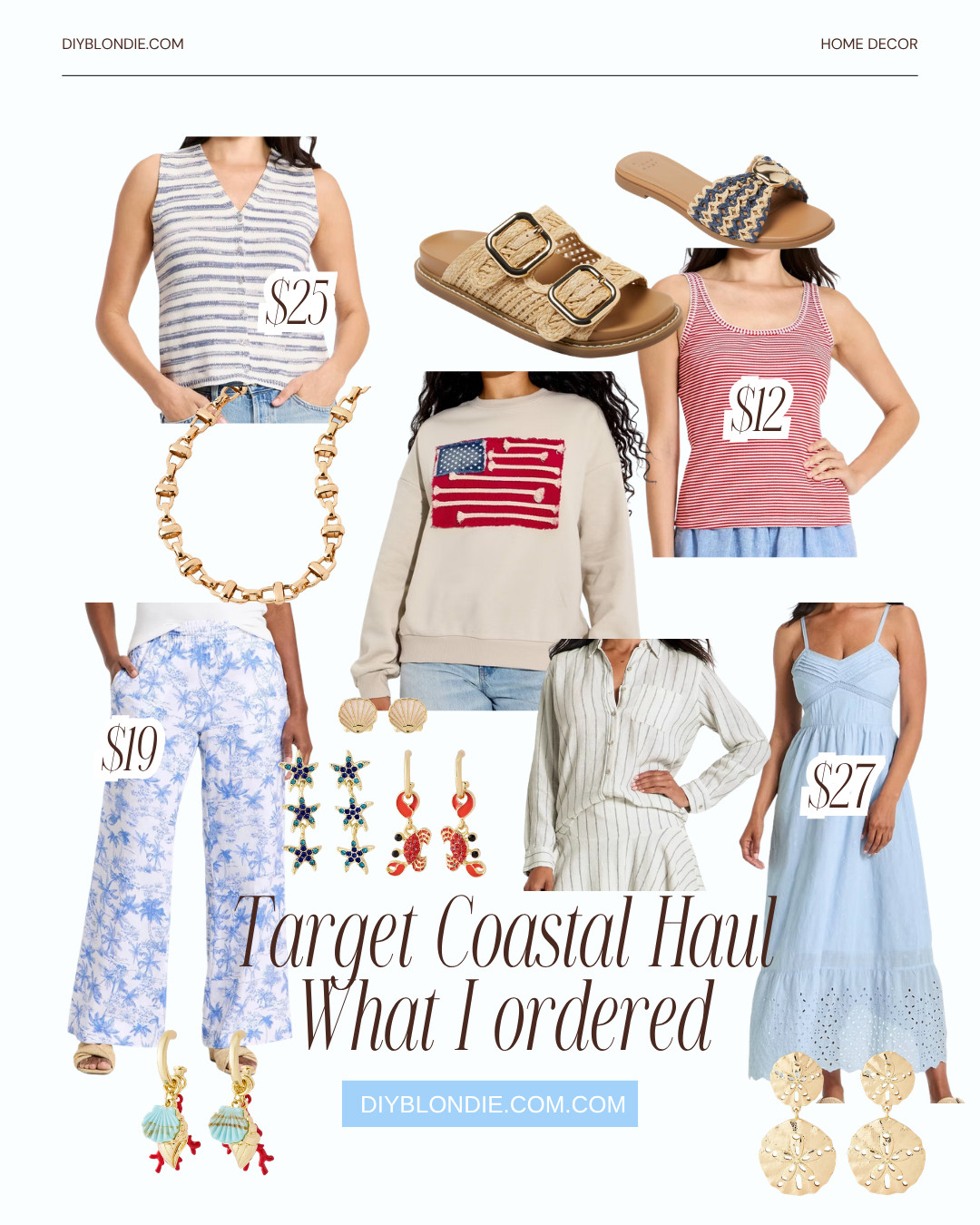 With the last Target sale, I bought SO MANY cute things!

coastal outfit, beach outfit, vacation outfit, coastal grandmother 

 