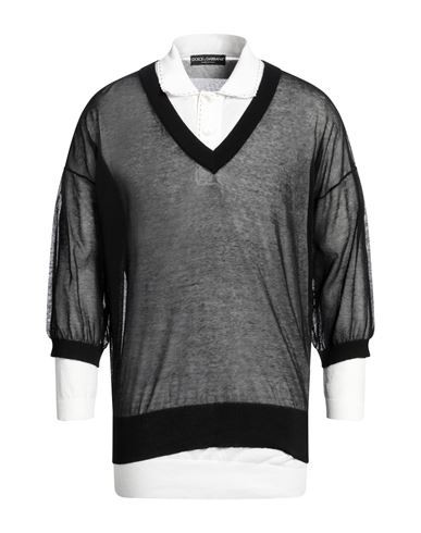 Dolce & gabbana Man Sweater Black Size M Cotton, Polyester | YOOX (US)