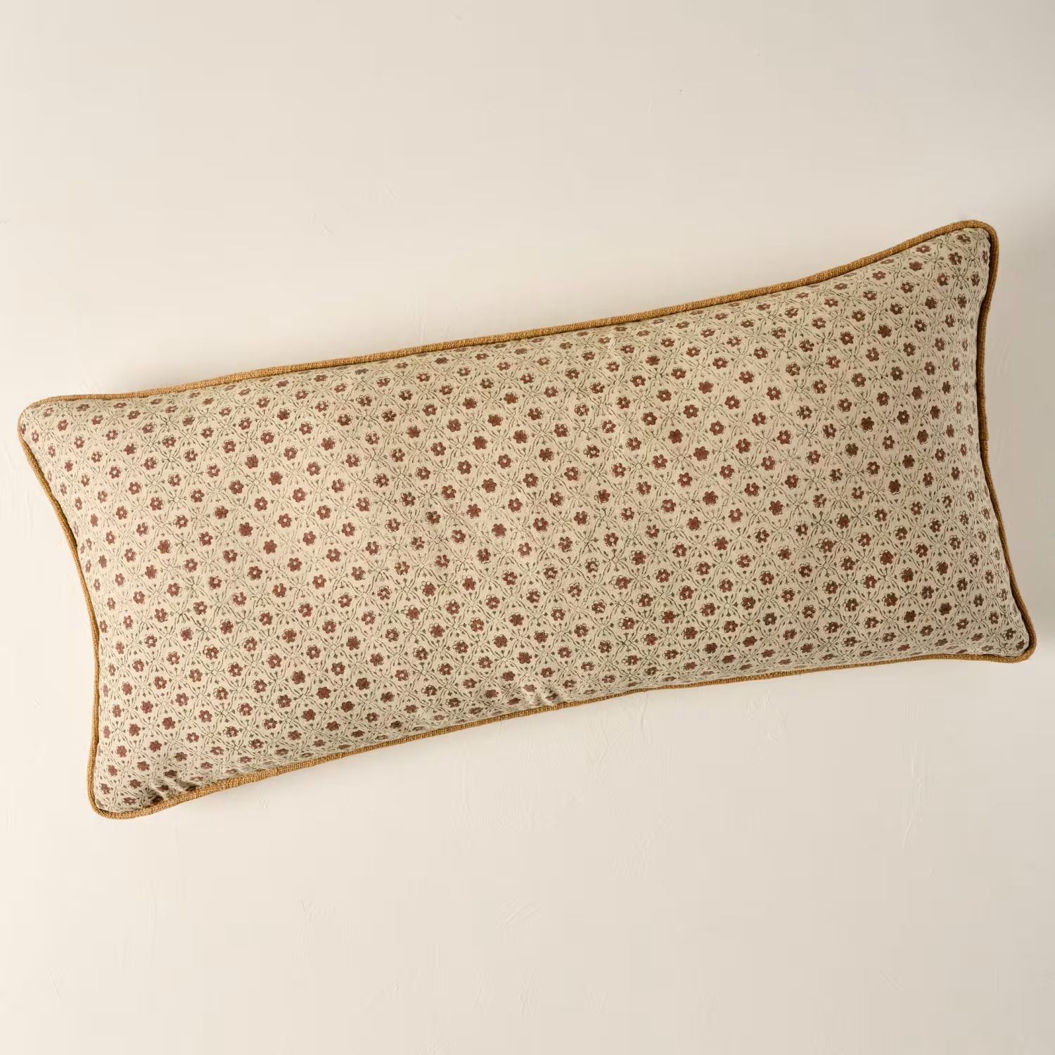 Thea Clay Block Print Large Lumbar Pillow | Magnolia