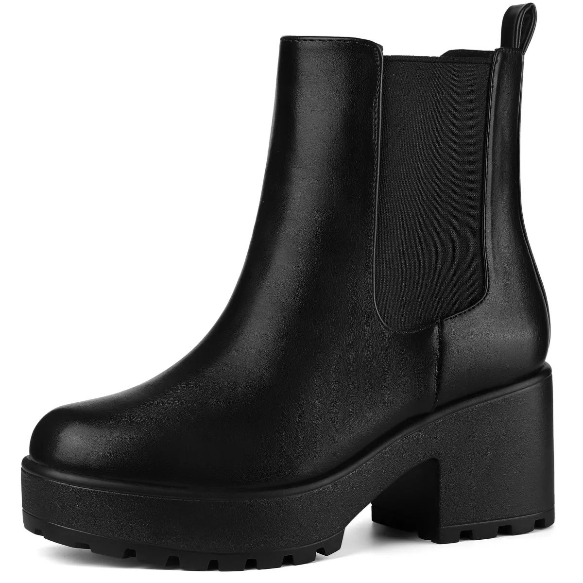 Allegra K Women's Platform Chunky Heel Chelsea Ankle Boots Combat Boots | Target