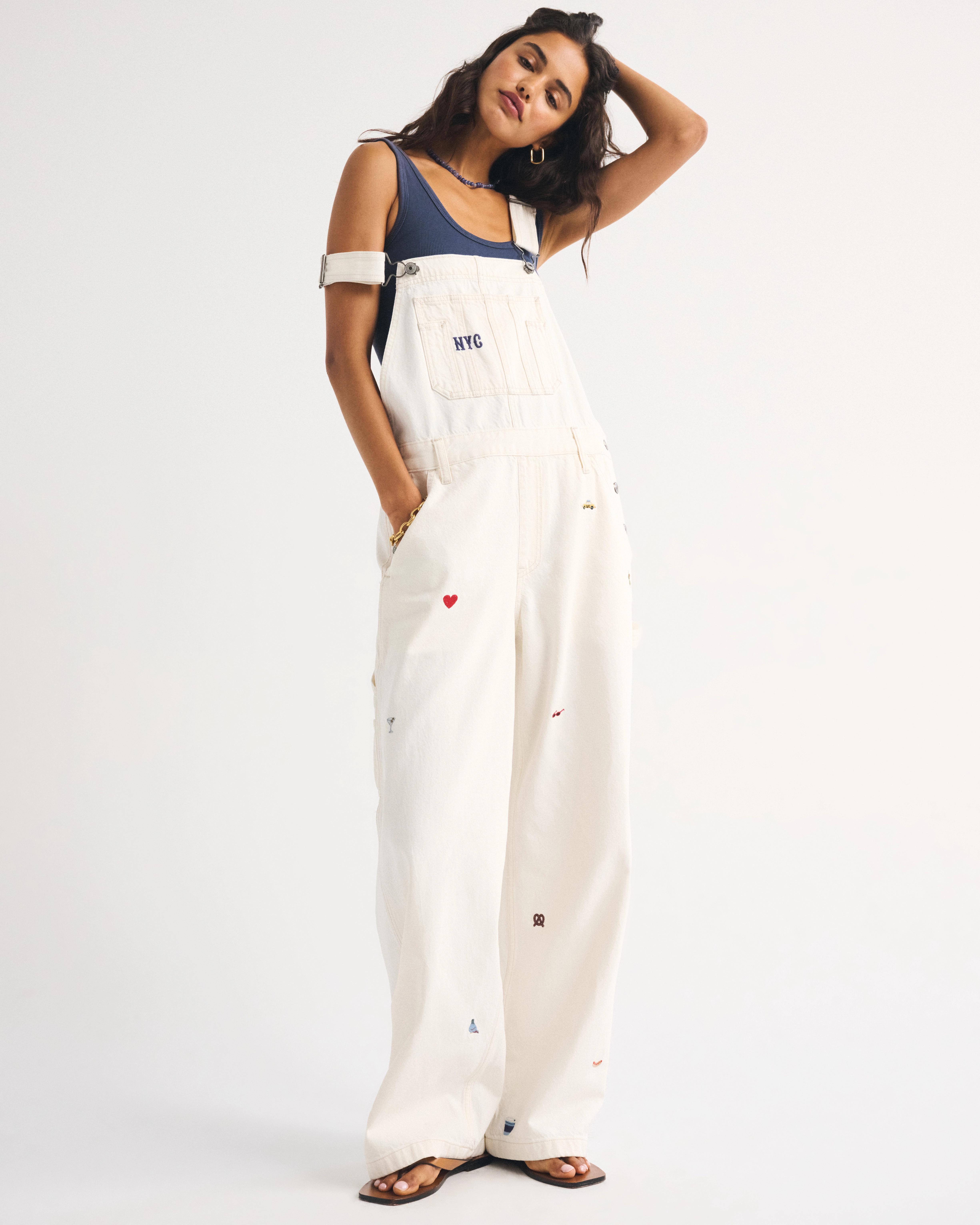 Abbode Embroidered Overalls | Abercrombie & Fitch (US)