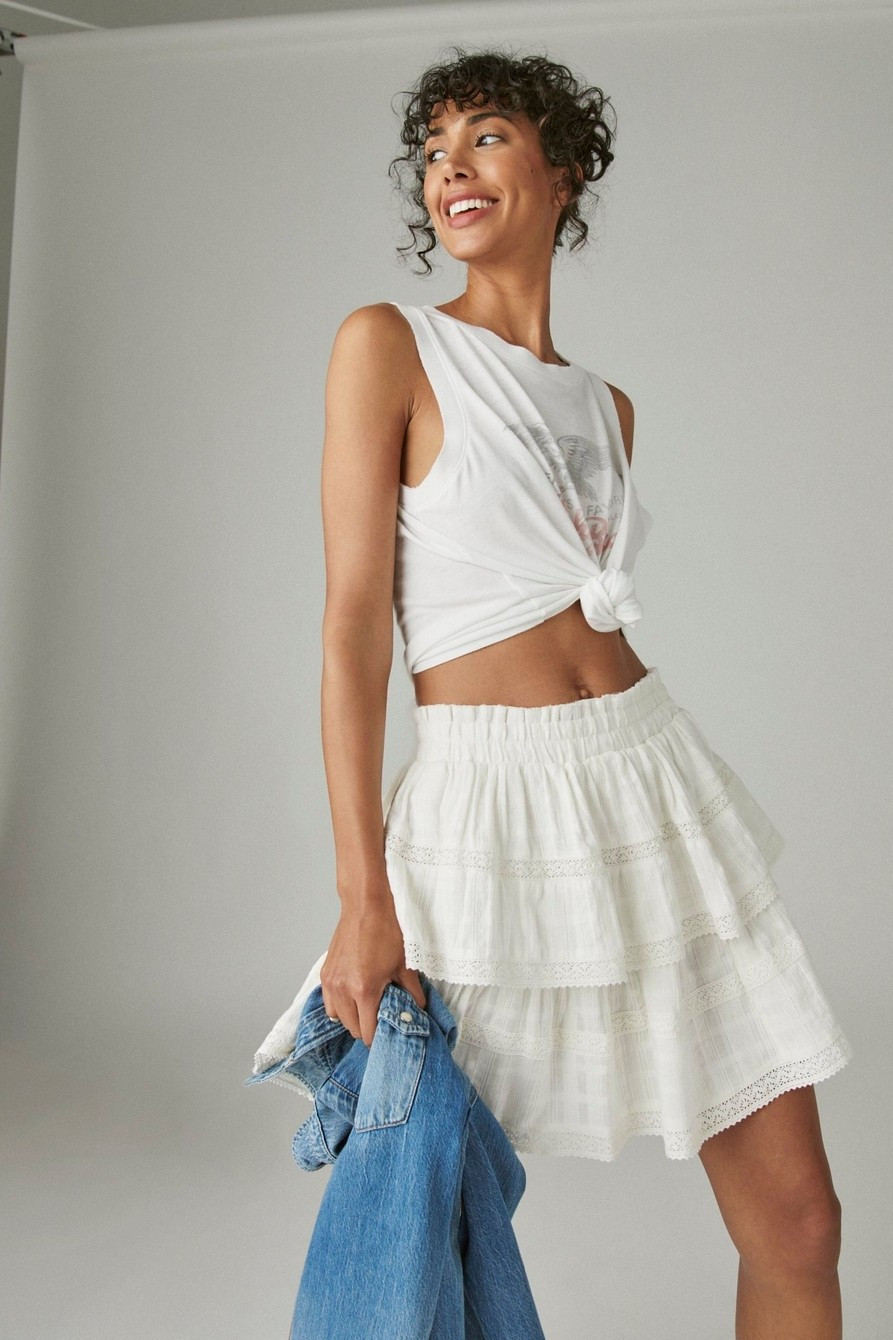 tiered ruffle mini skirt | Lucky Brand
