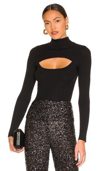 Tinghir Cut Out Knit Top in Black | Revolve Clothing (Global)