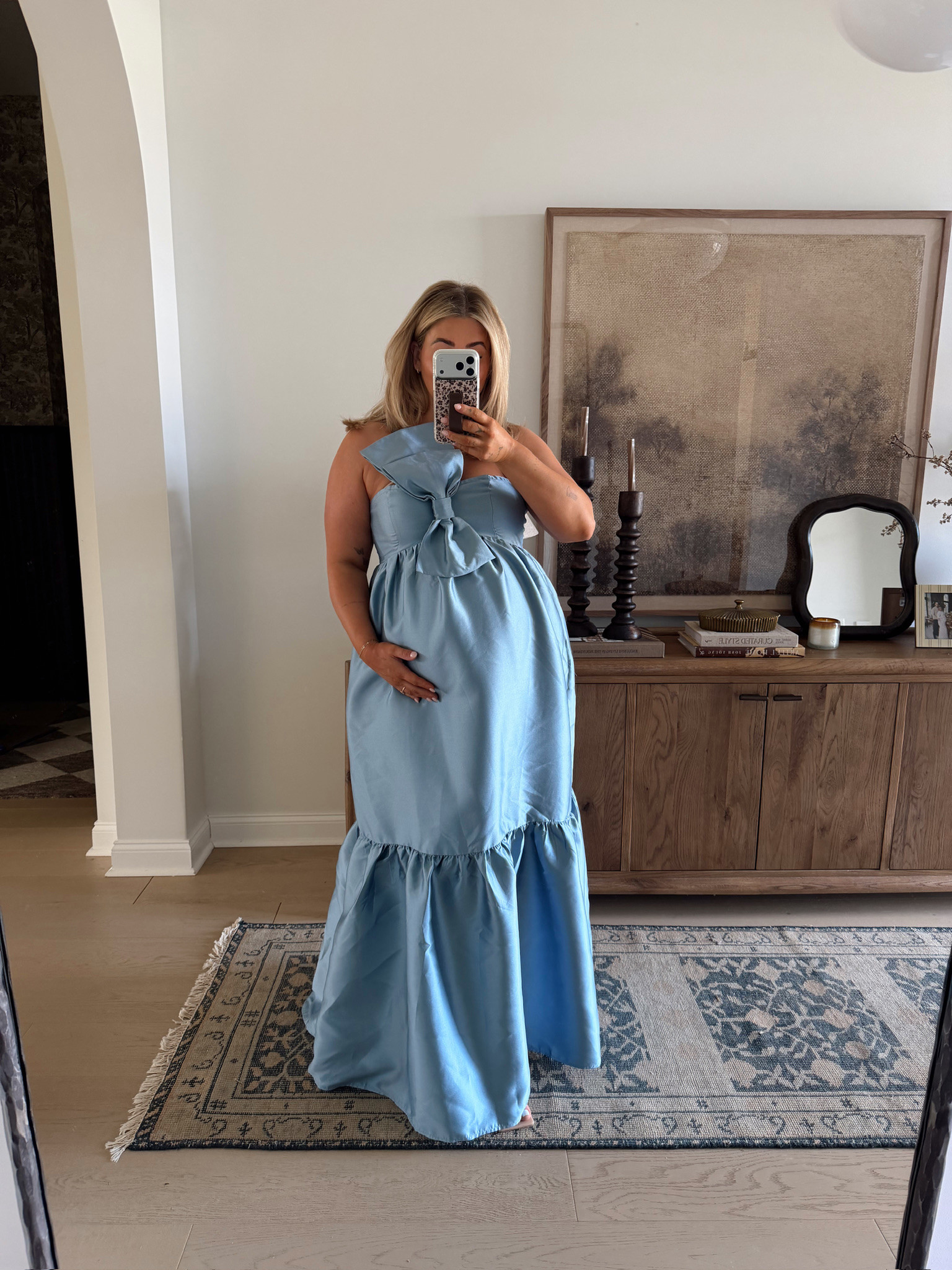 Love this dress with the bump💙 I also wore pre pregnant! I got a large

#LTKBump #LTKSpringSale #LTKWedding