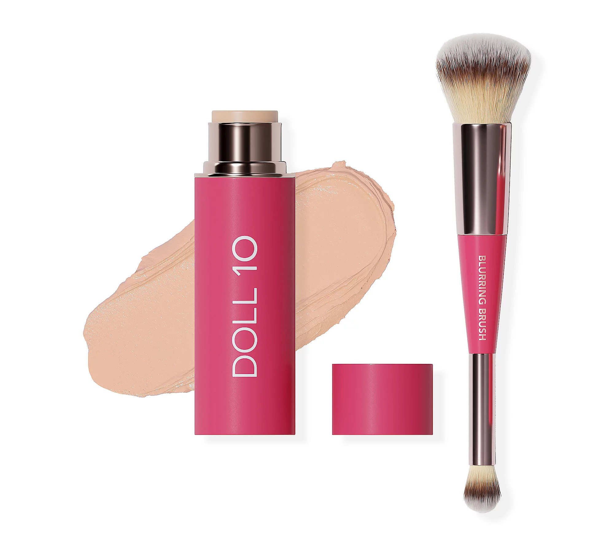 Doll 10 Peptide Blur Stick Foundation with Brush | QVC