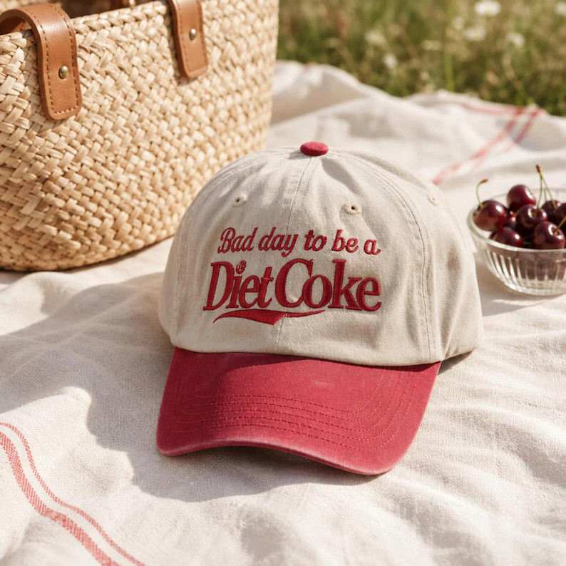 Embroidered Bad Day to Be a Diet Coke Baseball Hat, Summer Hats, Embroidery Coke Lover - Etsy | Etsy (Global)