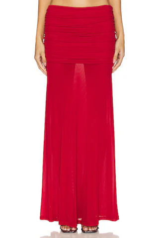 Maya Maxi Skirt in Red | Revolve Clothing (Global)