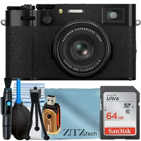 FUJIFILM X100 VI Digital Camera (Black) with SanDisk 64GB Memory Card + ZeeTech Accessory Bundle | Walmart (US)