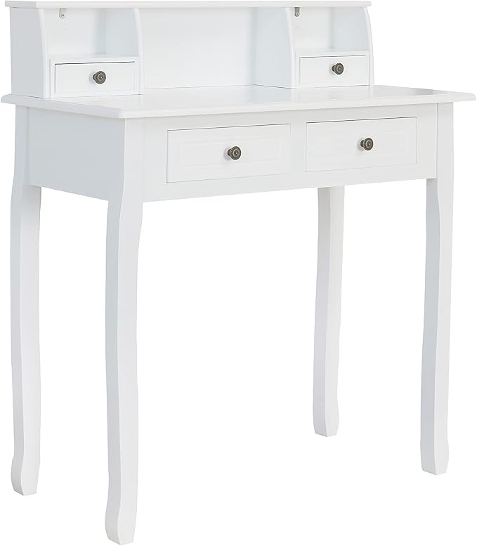 Kids Table and Chair Set Kids Study Desk with Hutch and Storage Children Desk and Chairs Set Stud... | Amazon (US)