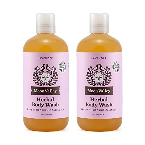 Herbal Body Wash, Lavender by Moon Valley, All Natural Ingredients, No Parabens, Vegan, Moisturizing Essential Oils, Two Pack | Amazon (US)