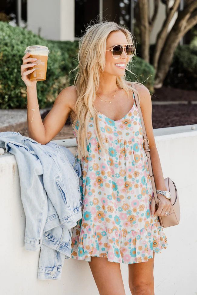 Keep Blooming Multicolor Floral Mini Dress | Pink Lily