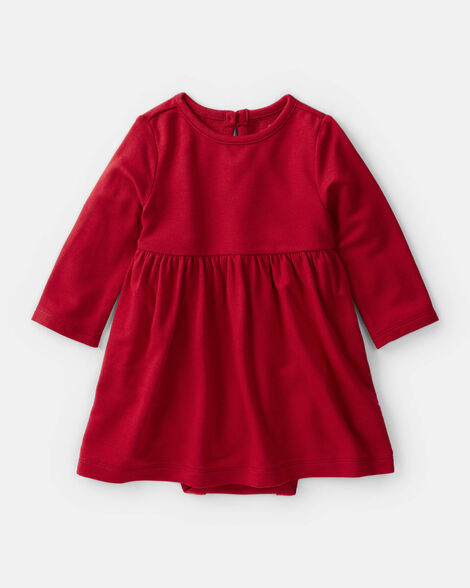 Baby Girl PurelySoft Bodysuit Dress - Red | Carter's Inc