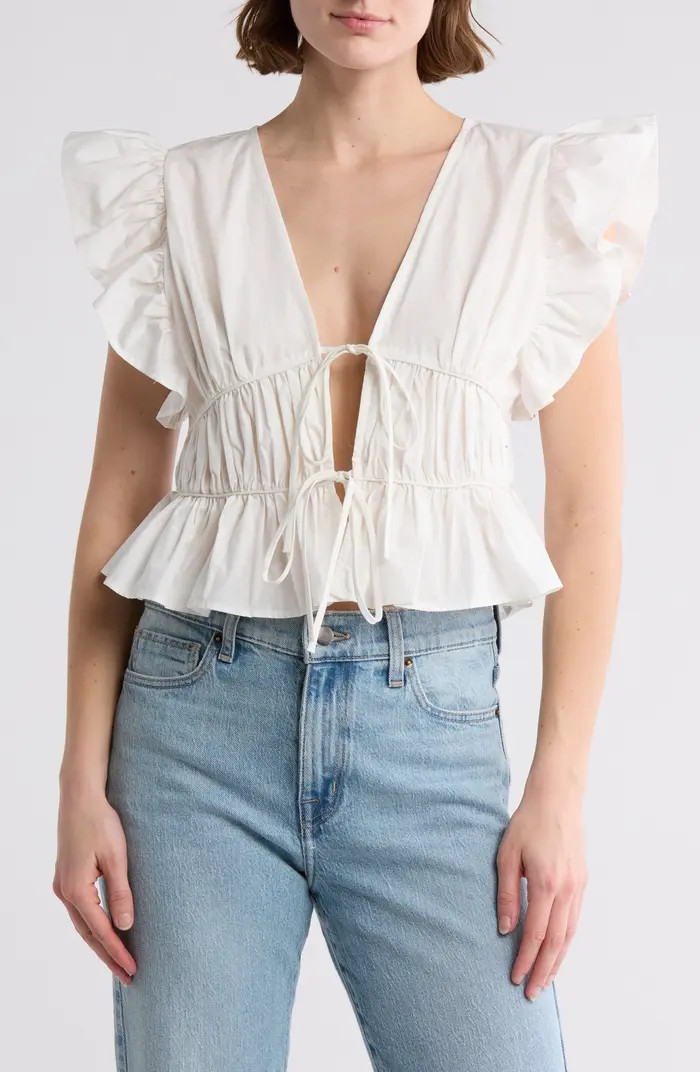 Vigoss Ruffle Shoulder Top | Nordstromrack | Nordstrom Rack