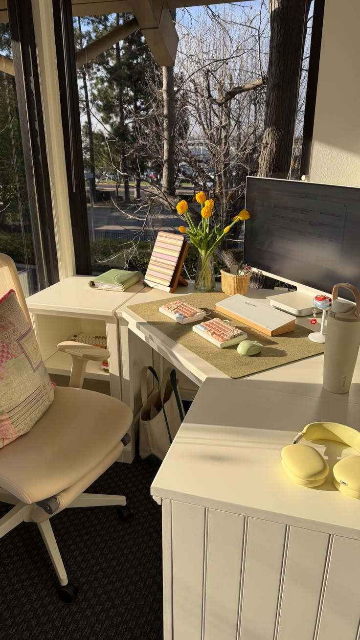 here are some cozy items found for my desk in my new office 🌻🌼#desk #desksetup #office #workfromhome #work #cozy #homedecor #home #interiordesign 

 #LTKSeasonal #LTKHome