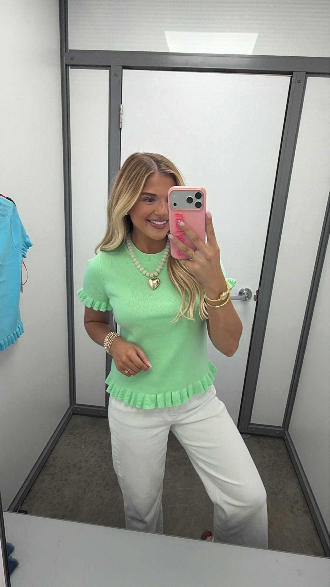 This Walmart top is the cutest pop of color for summer 💚 the little ruffle details make it look so much more expensive and I’m obsessed with how flattering the fit is. Paired it with white denim for the perfect bright summer outfit that would be so cute for brunch, vacation, teachers, church, or everyday wear.

walmart fashion finds, colorful summer outfit, green top outfit, affordable fashion finds, walmart style, classy casual outfits, white jeans outfit, cute summer tops, teacher outfit inspo, preppy style, feminine outfit ideas, casual chic outfits, summer fashion inspo, trendy walmart finds

#walmartfinds #walmartfashion #summeroutfit #classystyle #preppyfashion #affordablefashion #outfitideas #casualchic #teacherstyle #summerstyle
