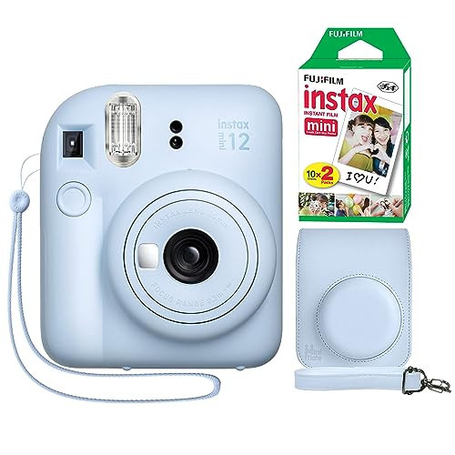 Fujifilm Instax Mini 12 Instant Camera + Minimate Custom Case + Fuji Instax Film 20 Sheets Twin Pack (Pastel Blue) | Amazon (US)