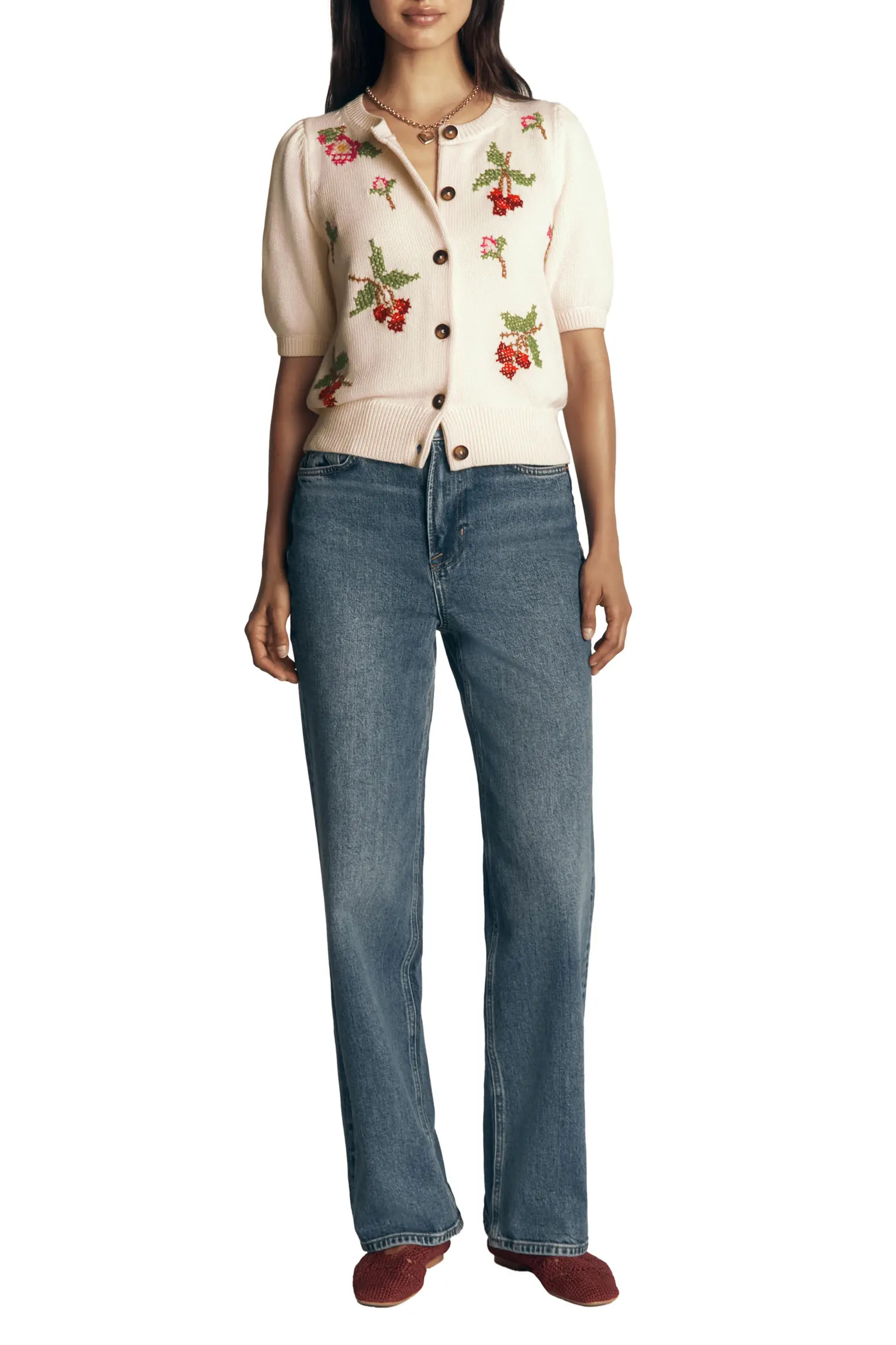 Puff Sleeve Cotton & Cashmere Cardigan (Women) | Nordstrom | Nordstrom