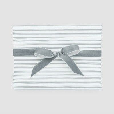 White with Blue Stripe Gift Wrap, Single Roll - Sugar Paper™ | Target