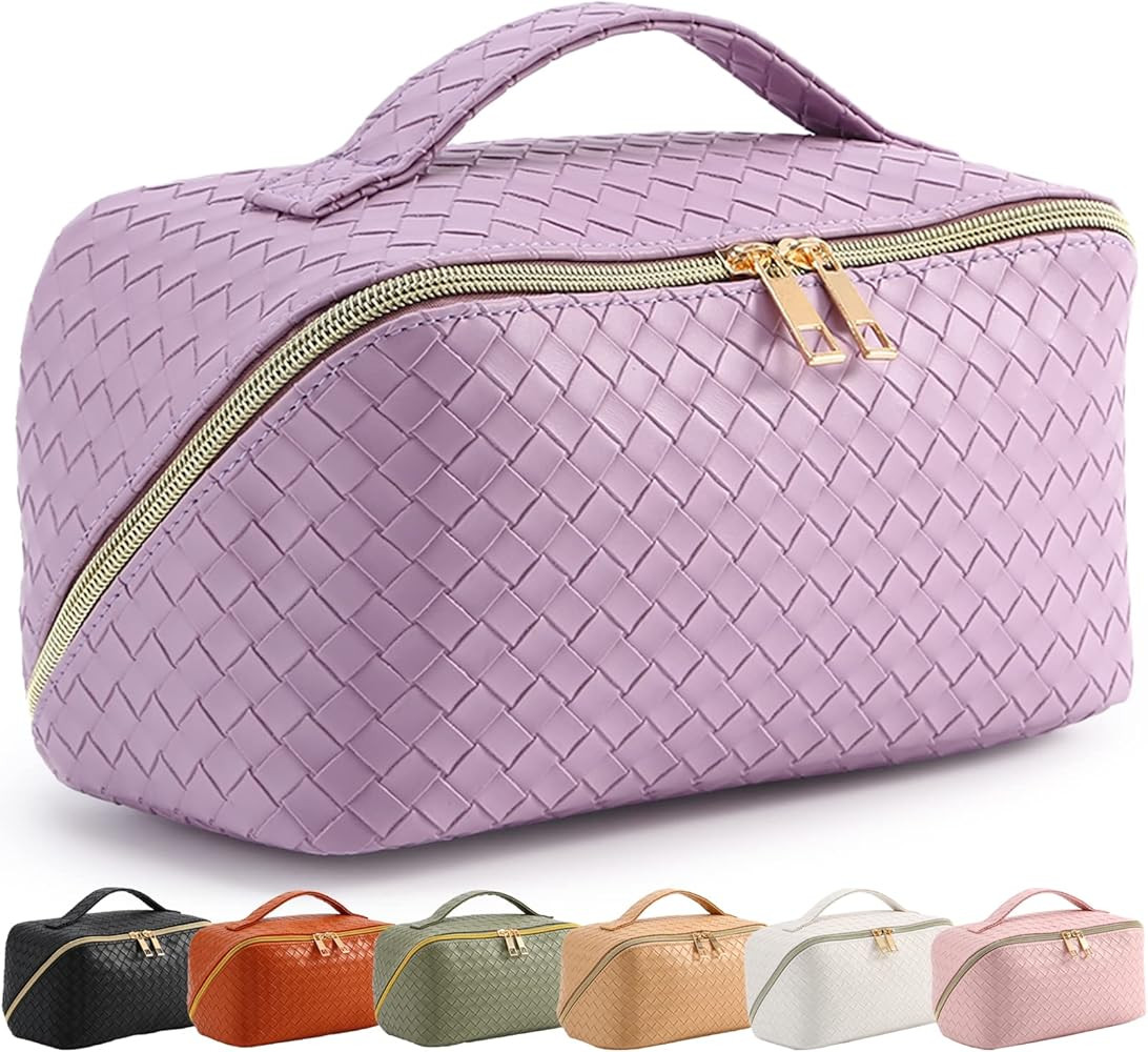 TOPALL Upgrade Makeup Bag Large Capacity Travel Cosmetic Bag Make Up Bags for Women Waterproof Po... | Amazon (US)