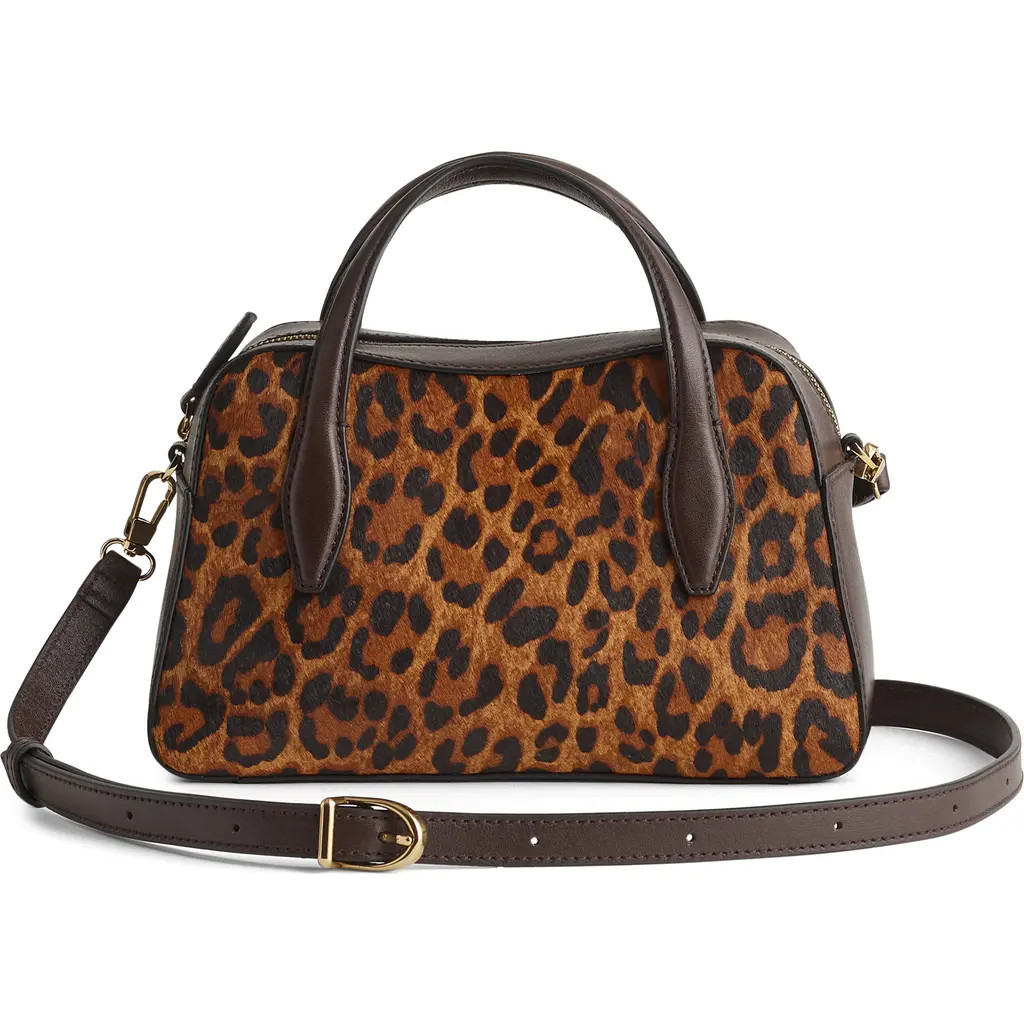 Madewell The Genuine Calf Hair Mini Crossbody Bag in Caramel Multi at Nordstrom | Nordstrom