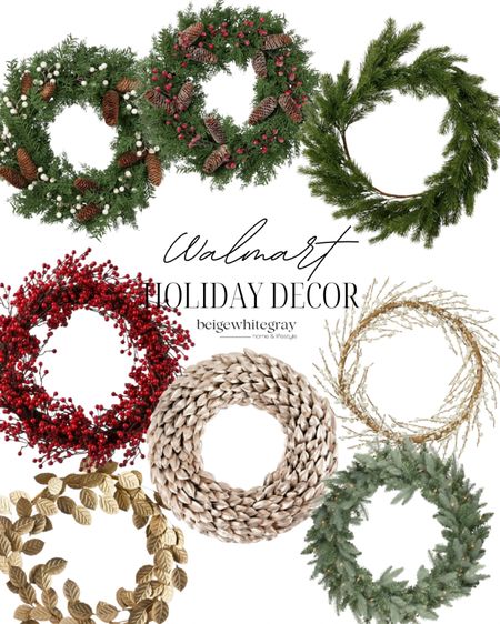 Walmart wreaths I am loving!! The real touch wreath is priced super well and I am curious to get some for myself 

#LTKhome #LTKHoliday #LTKfindsunder50