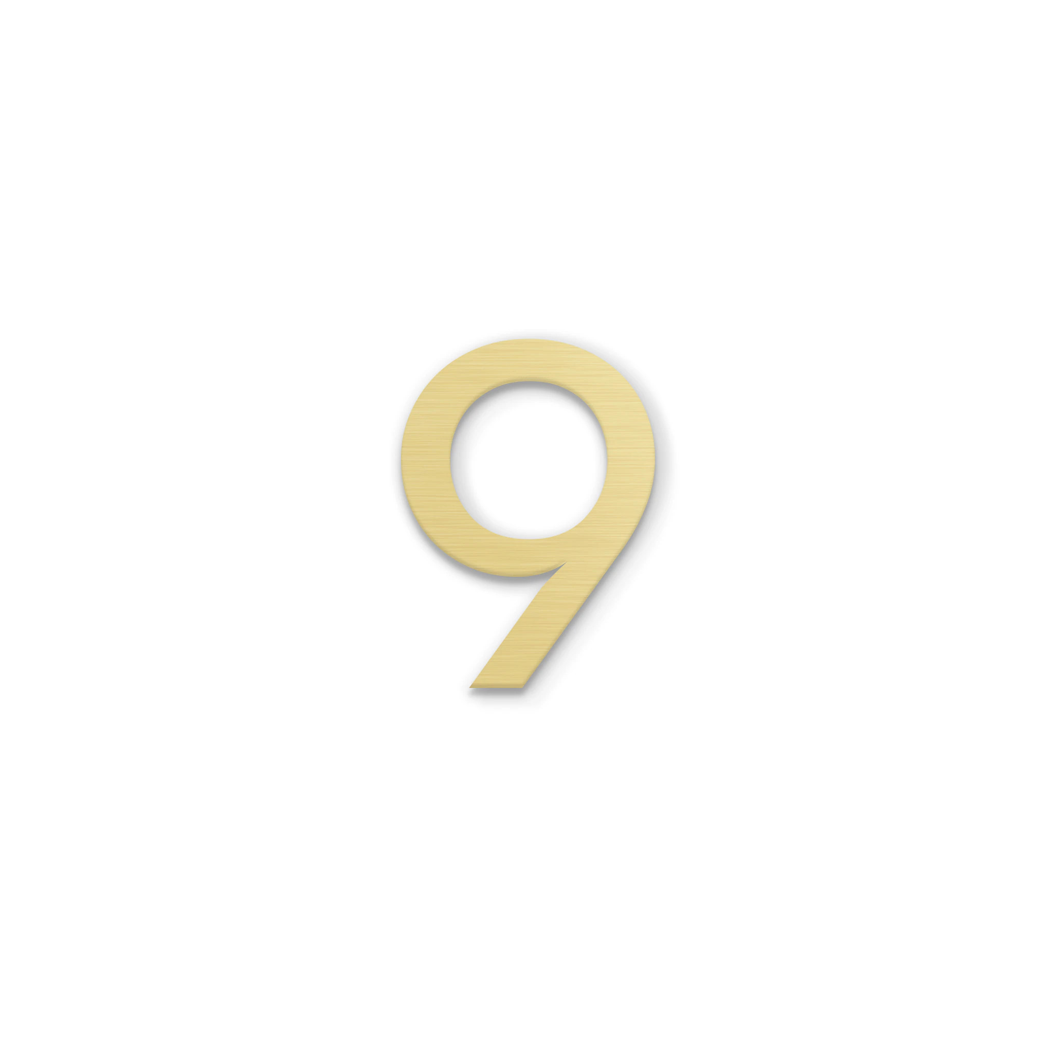 Post & Porch 4-in Gold Number 9 one_size | NUMBERS-GOLD-9 | Lowe's