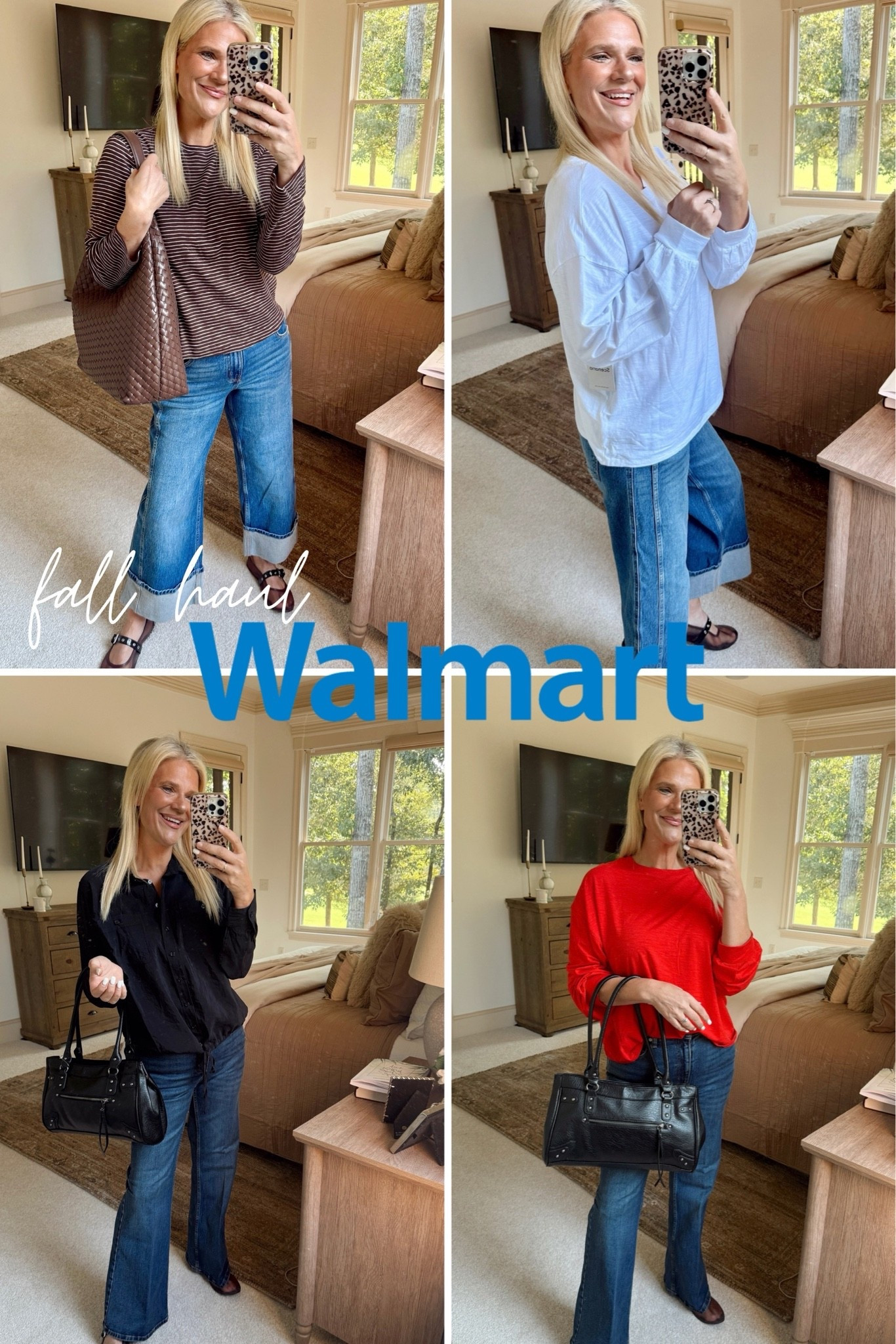 Classic, polished, and put-together, without the splurge 🍂

These are the fall outfits I keep reaching for, and every piece is on Walmart. Soft striped long-sleeve tees, cuffed jeans, relaxed cargos, ballet flats, and the slouchy hobo bag that goes with all of it. Timeless basics that mix and match all season and look like you spent way more than you did.

Made for women who want to feel effortlessly pulled-together without overthinking it.

#LTKootd #LTKOver40 #LTKSeasonal