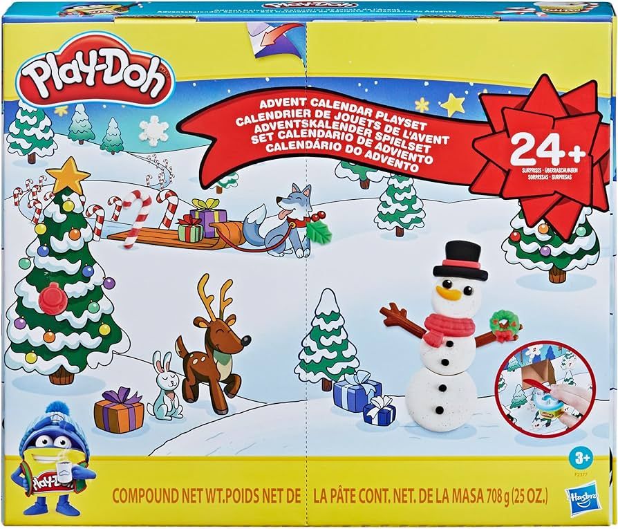 Play-Doh Advent Calendar Toy for Kids 3 Years and Up with Over 24 Surprise Accessories, Playmats,... | Amazon (US)