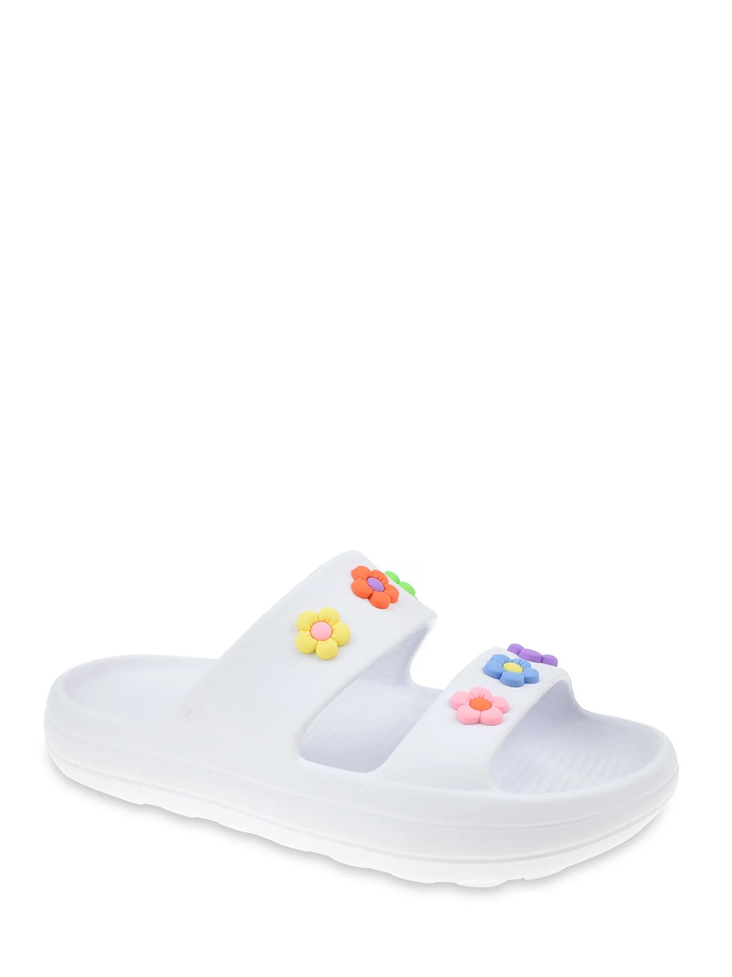 Wonder Nation Girl Eva Slide Sandals With Charms - Walmart.com | Walmart (US)