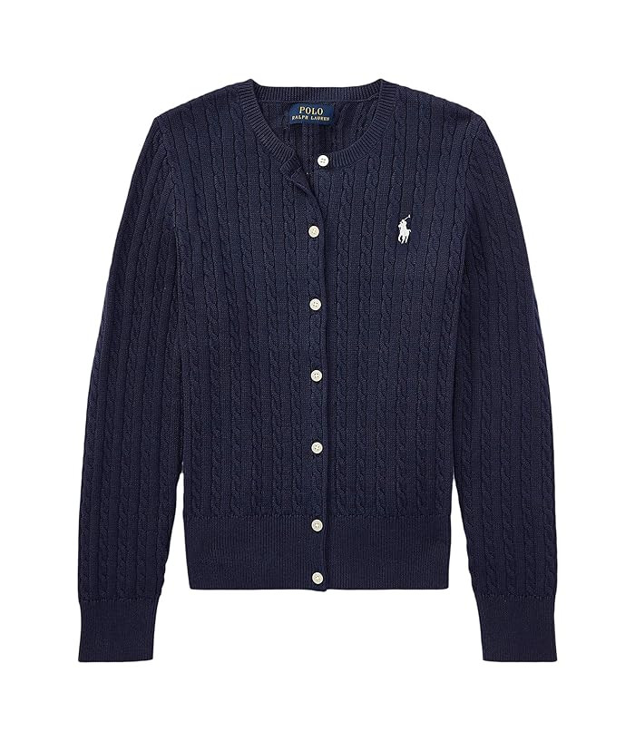 Polo Ralph Lauren Kids Cable Knit Cotton Cardigan (Big Kids) | Zappos