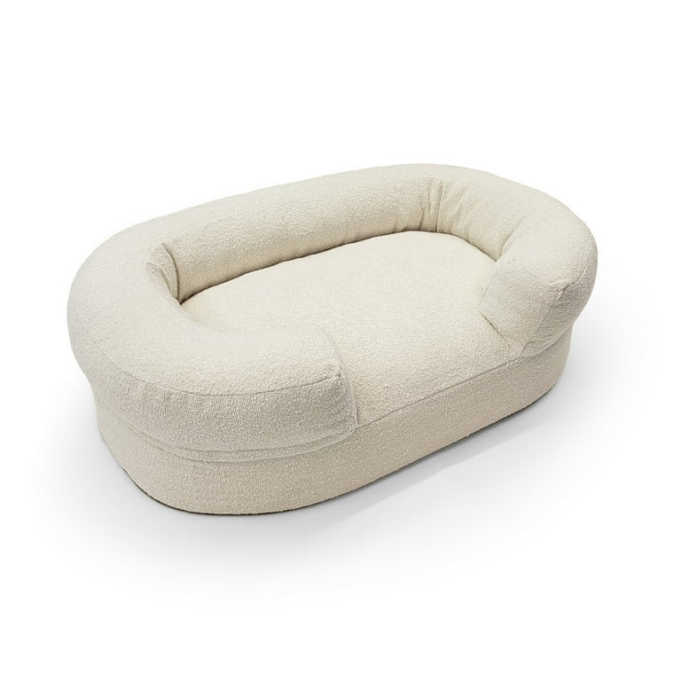 Beautiful Bolster Medium Pet Bed, 36 x 24 x 12in, Ivory by Drew Barrymore - Walmart.com | Walmart (US)