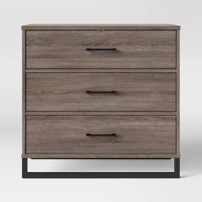 Mixed Material 3 Drawer Dresser Medium Brown - Room Essentials™ | Target