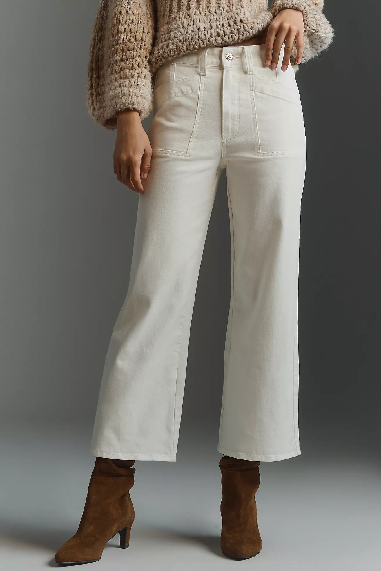 PAIGE Anessa Quincy High-Rise Crop Wide-Leg Jeans | Anthropologie (US)
