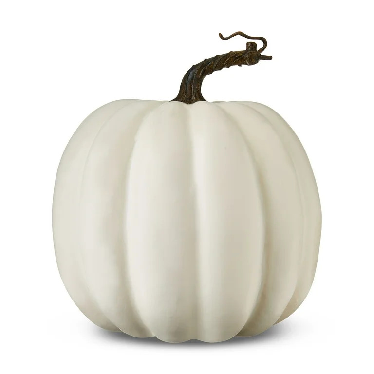 Foam Pumpkin Decor, Cream, 8", Fall by Way To Celebrate | Walmart (US)