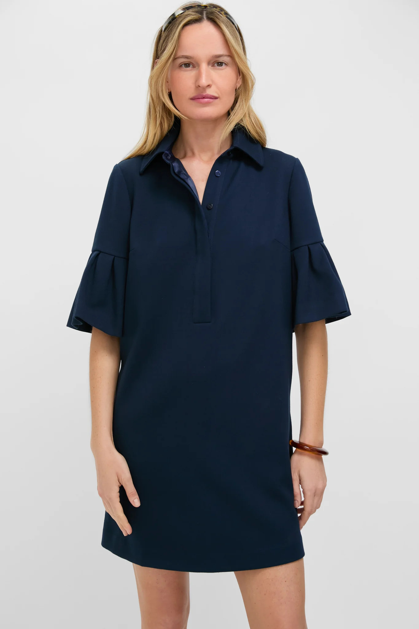 Navy Crepe Massey Dress | Tuckernuck (US)