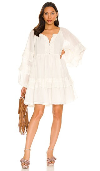 Magnolia Mini Dress in Antique White | Revolve Clothing (Global)