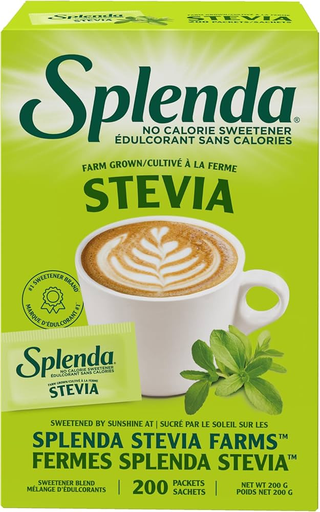 SPLENDA Stevia No Calorie Sweetener, Sugar Substitute Packets, 200 Count (Pack of 1) | Amazon (CA)