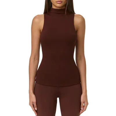 Naked Wardrobe Sleeveless Mock Neck Top in Black at Nordstrom, Size X-Small | Nordstrom