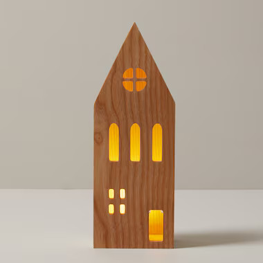 WOODEN LED HOUSE, LARGE 10" | Indigo (CA)