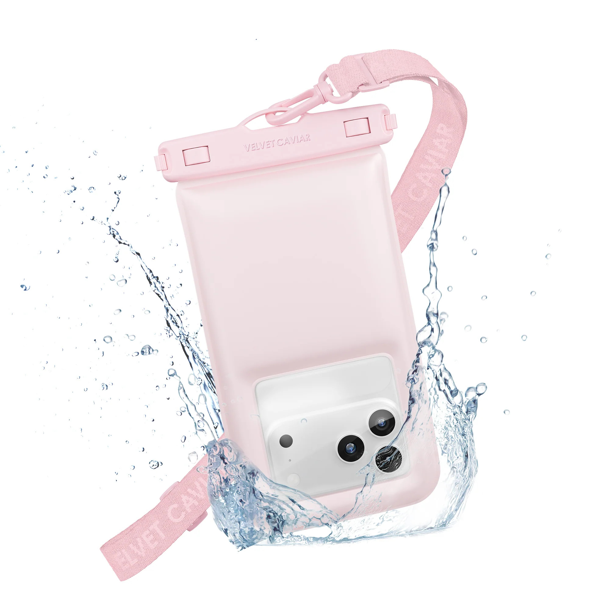 Strawberry Milk Waterproof Floating Phone Pouch | Velvet Caviar